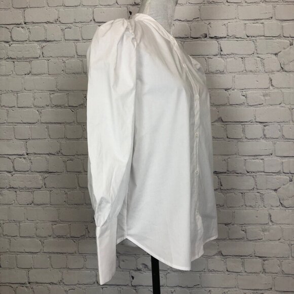 NWT Hyacinth House White Buttondown Vail Blouse Size M 100% Cotton - Picture 2 of 9